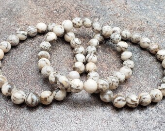 Feldspar Jasper Bracelet, Gemstone Bracelet, 7 inch