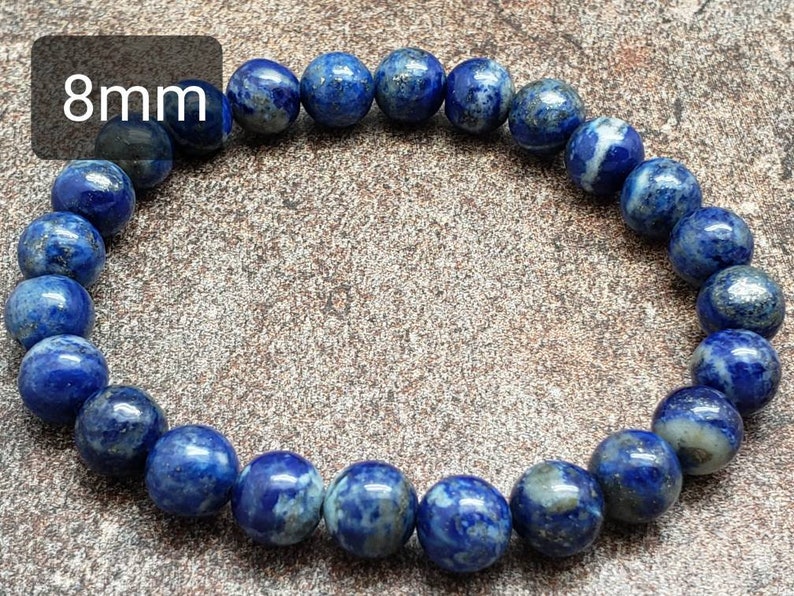 Lapis Lazuli Gemstone Bracelet 7 inch image 3