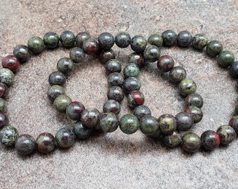 Dragon Bloodstone Bracelet, Gemstone Bracelet, 7 inch