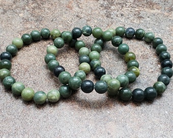 Canadian Jade Bracelet, Canadian Jade Bracelet, Gemstone Bracelet, 7 inch