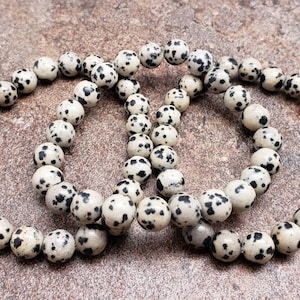 Dalmatian Jasper Bracelet, Gemstone Bracelet, 7 inch