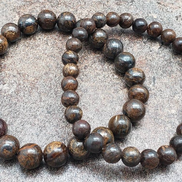 Bronzite Bracelet, Gemstone Bracelet, 7 inch