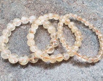 Citrine Gemstone Bracelet, 7 inch