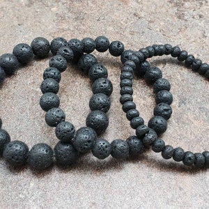 Lava Bracelet, Gemstone Bracelet, 7 inch