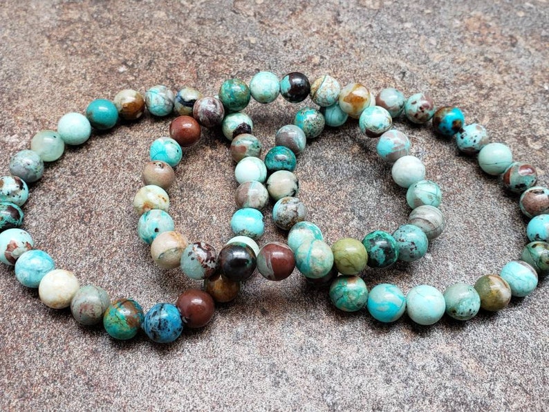 Chrysocolla Gemstone Bracelet 7 inch image 1