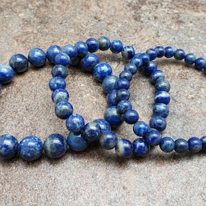 Lapis Lazuli Bracelet, Gemstone Bracelet, 7 inch