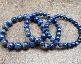 Lapis Lazuli Gemstone Bracelet, 7 inch