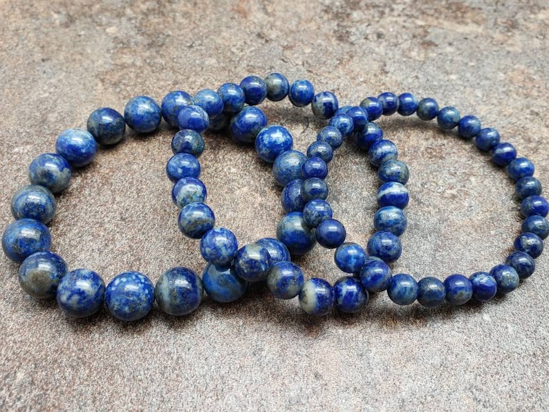 Lapis Lazuli Gemstone Bracelet 7 inch image 1