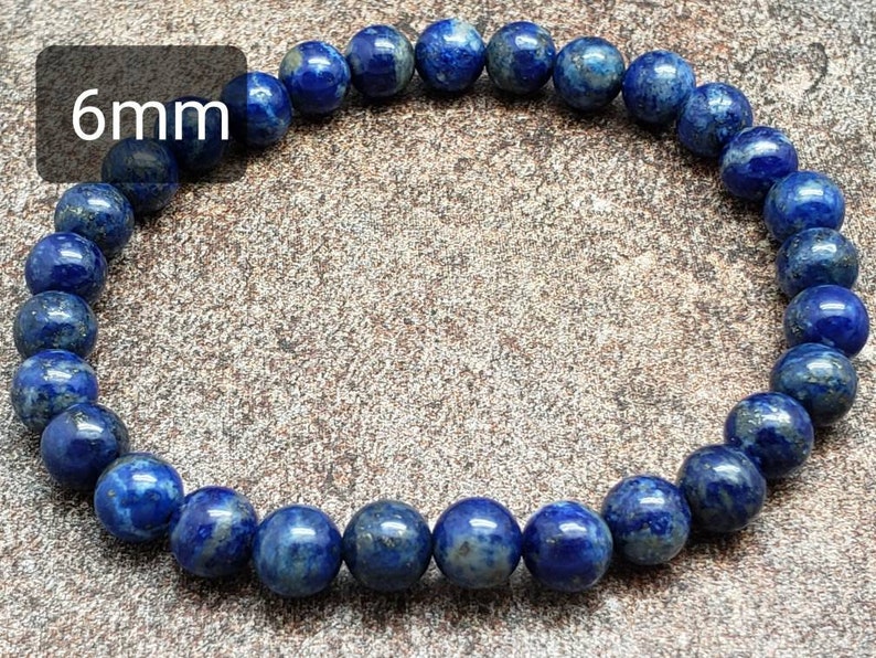 Lapis Lazuli Gemstone Bracelet 7 inch image 4