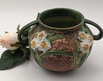 Roseville Jonquil 1931 Vintage Arts And Crafts Pottery Ceramic Vase/Pot 524-4