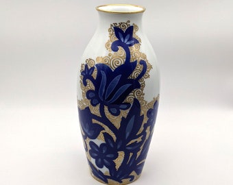 Antique Rosenthal, Selb, &#39;Rosari&#39; pattern vase designed by Julius Vilhelm Gulbrandsen. Circa 1920s; about 9&quot;.