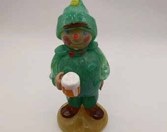 8.25" Zelezny Brod Sklo ZBS Art Glass Bohemian Beer Drinker with label from 50's-60's