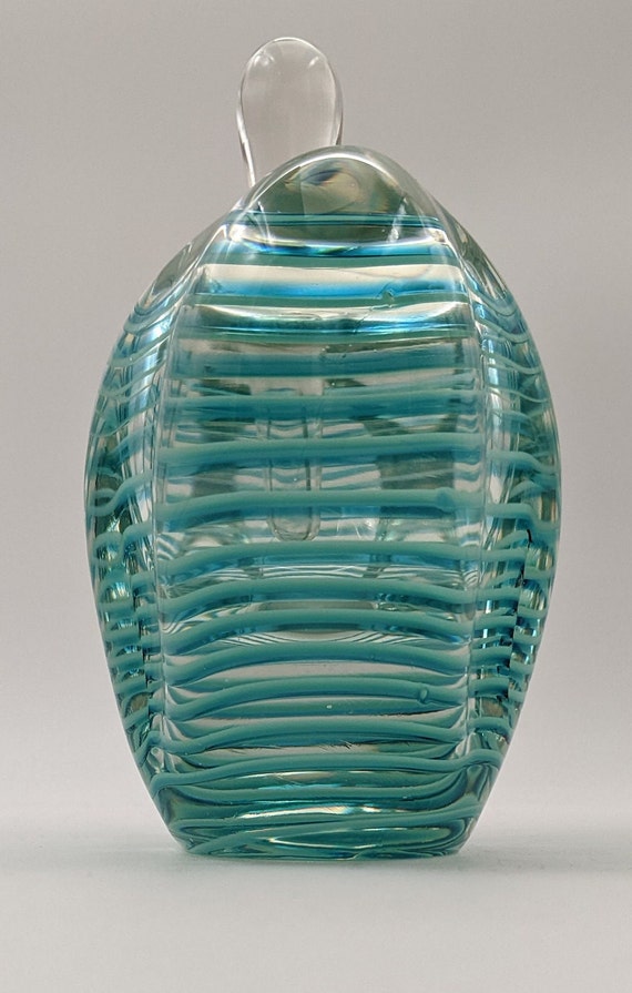 Signed, hand blown, art glass perfume bottle by N… - image 5