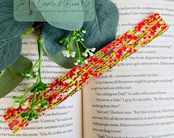 Tatort gemusterte Lesezeichen | Dünnes, flexibles Lesezubehör