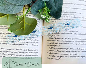 Dünne, flexible Lesezeichen mit Hai-Muster | Leichtes Lesezeichen (Lesezeichen)