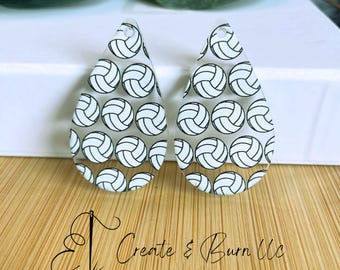 Beachvolleyball Print Acryl Ohrring Rohlinge - 4 Stück DIY Anhänger