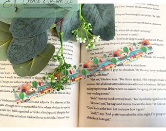 Camping gemusterte Lesezeichen | Dünnes, flexibles Lesezubehör