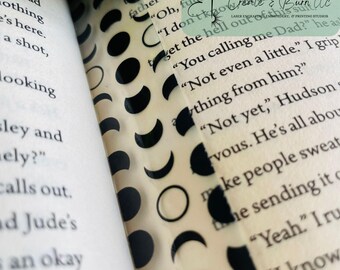 Mondphasen dünne flexible Lesezeichen | Leichtes, gemustertes Reader Zubehör