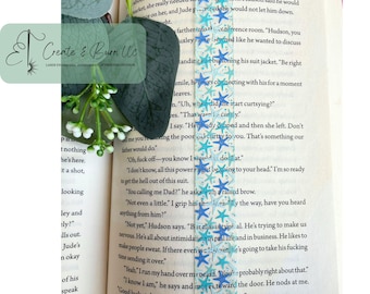 Seestern gemusterte dünne flexible Lesezeichen | Leichtes Lesezubehör