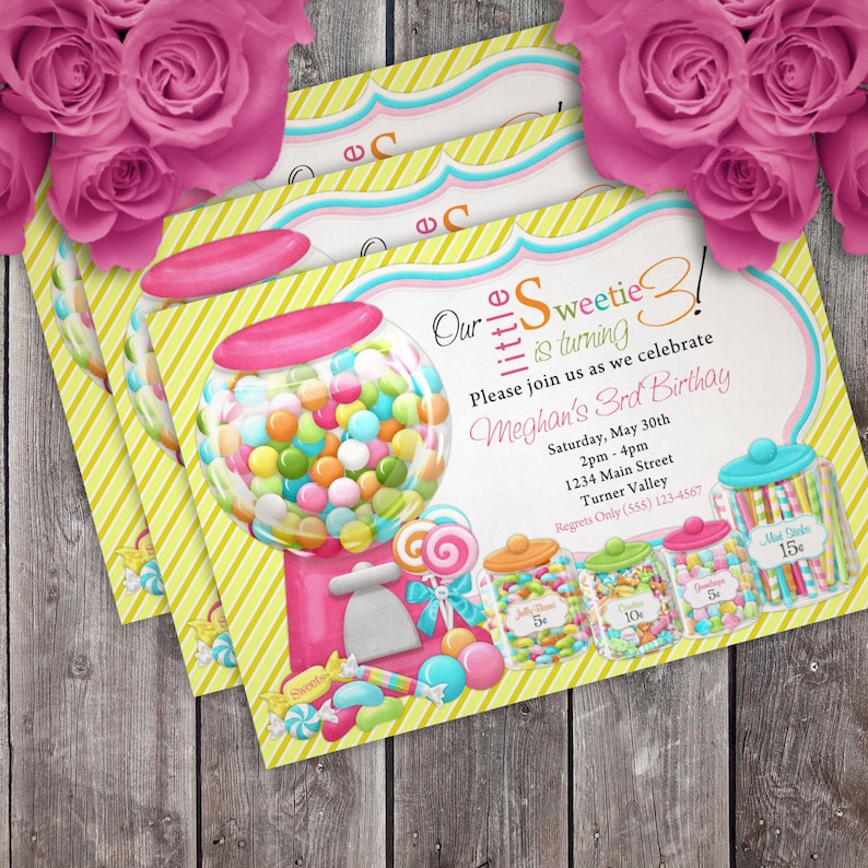 Confections Birthday Party Invitation