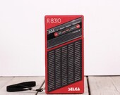 Selga R-8310, Soviet radio receiver, Vintage portable radio, USSR pocket radio, Portable radio receiver, Transistor radio, Old electronics