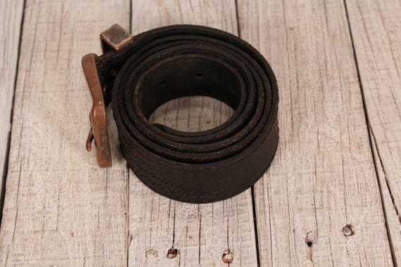 Vintage Calvin Klein Black Leather Belt - Made in Italy - Etsy display picture 1
