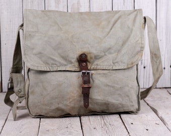 Vintage Canvas Militär Tasche Armee Grün Tasche Wandertasche Brottasche der Roten Armee