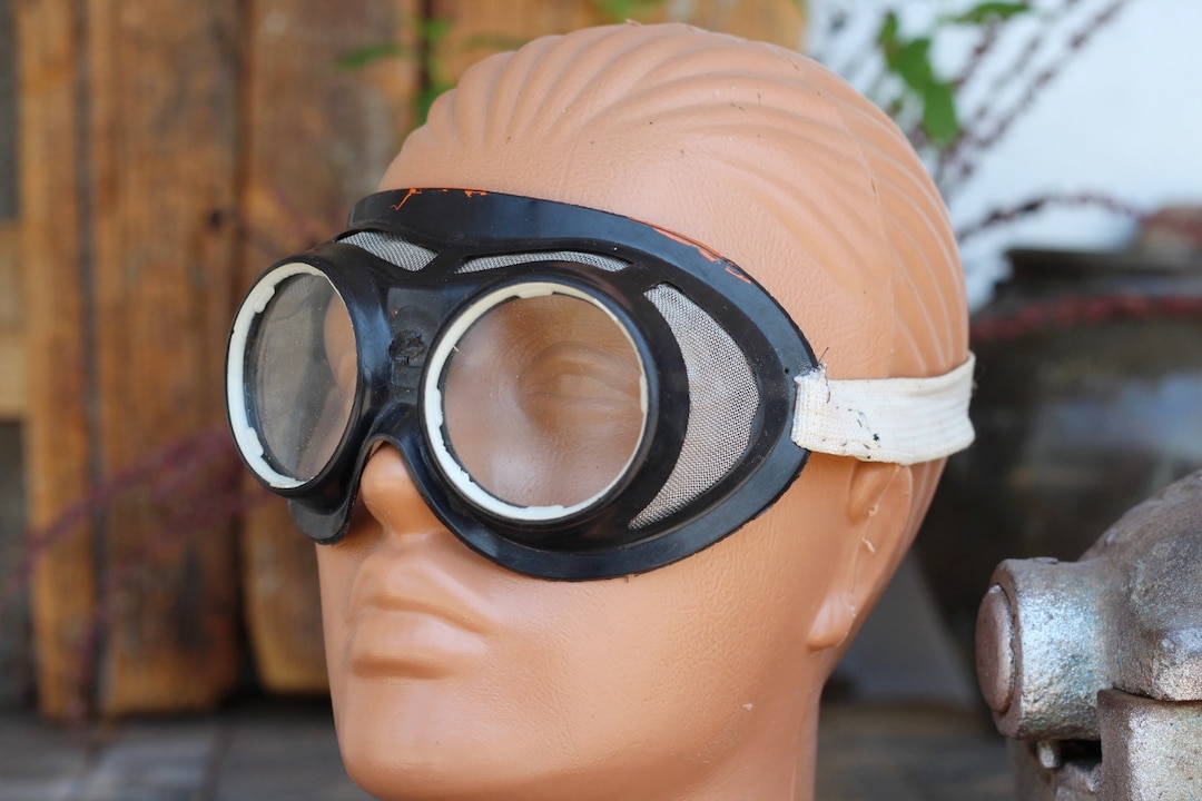 Safety Biker Motorcycle Goggles Vintage 1960's Glasses Etsy Hong Kong