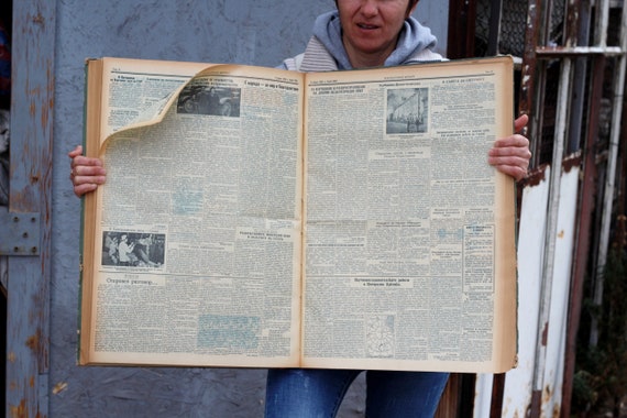 Vintage Newspapers Fatherland Front from January 1 to Jun 30 1955, Collection, Bulgarian Newspaper