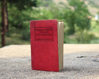 Antique French-German Dictionary, Pocket Size