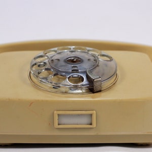 Vintage Blaues Telefon mit Wählscheibe: 1970er Jahre Retro Industrial Decor