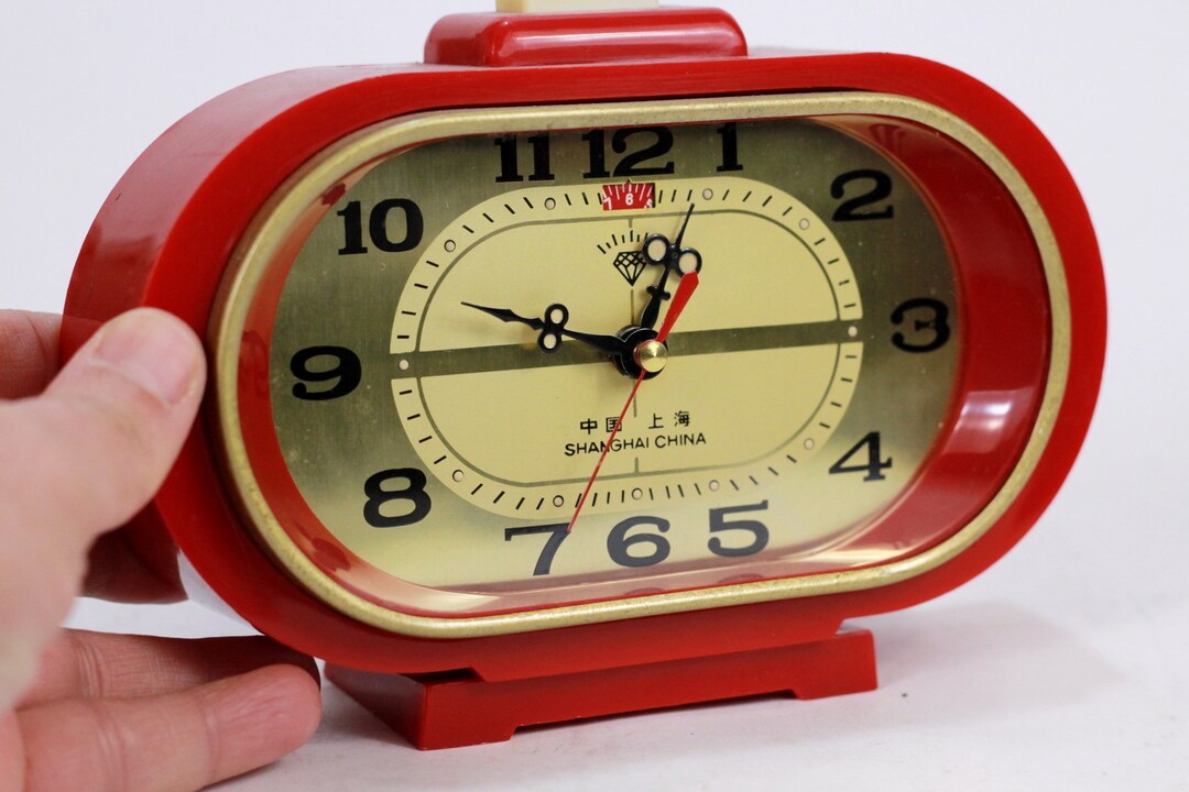 Mechanical Alarm Clock Vintage Chinese Clock Desk Clock Etsy