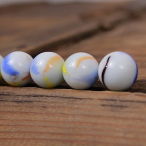 Kulki szklane Vintage Cat&#39;s Eye: Kolekcjonerskie kule szklane, zestaw 5 sztuk