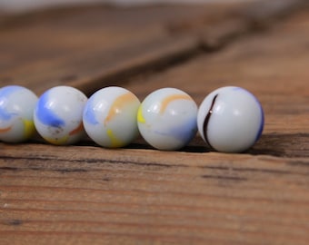 Vintage Marbles Lot of Five, Assorted Cat's Eye, Marbles Mixed Cat's Eye, Marbles Lot, Small Glass Balls, Collectibles