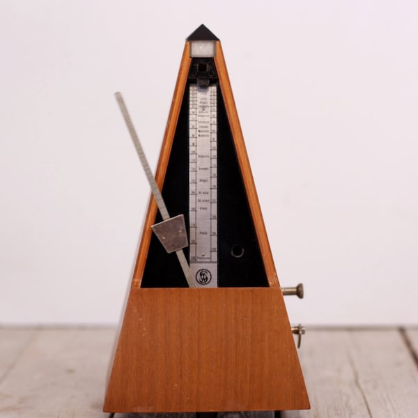 Mechanical Metronome Vintage Wood Clockwork Metronome Working Metronome Piano Music Timer