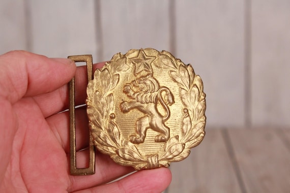 Vintage Military Belt Brass Buckle With Lion Army Belt Buckle -  Canada