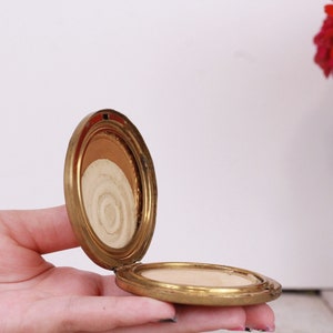 Antique Brass Powder Box with Lid