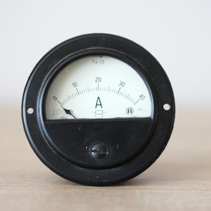レトロAMMETER NOS Vintage Sealed AC Ammeter 0-125 Amps 50/60 hz Gauge Jeta