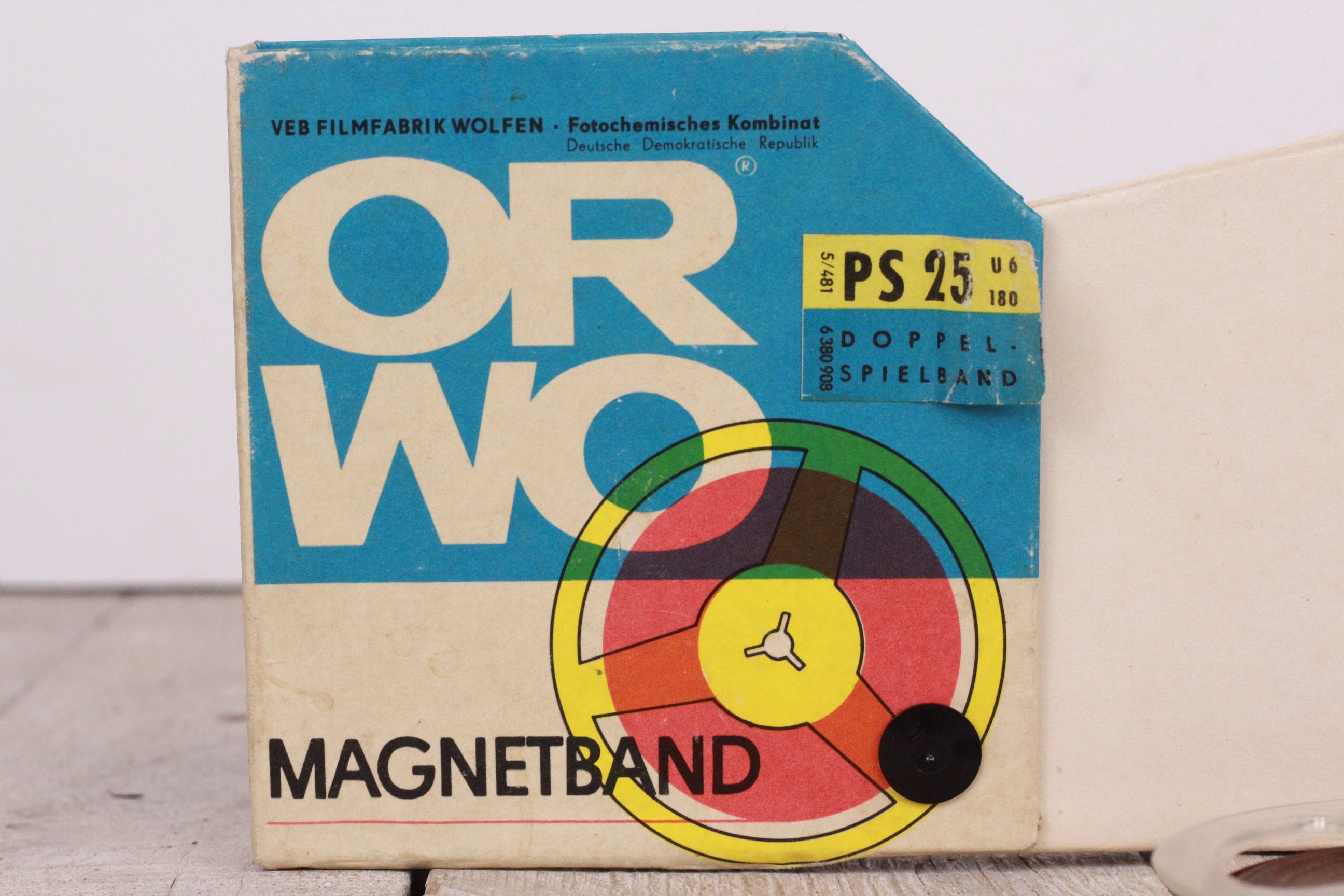 4'' Vintage Recording Magnetic Tape in Box, Cardboard Box, 2pcs