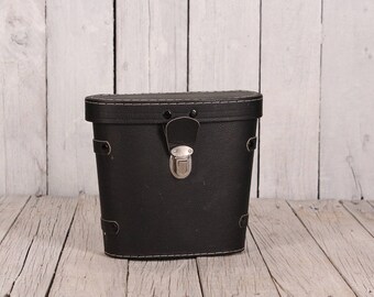 Binocular case, Leather binocular case, Black binocular case, Spy glasses case, Black case, Hard case, Field case, Travel binocular bag