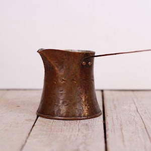 Antique Copper Turkish Coffee Pot Cezve: Handled Coffee Maker