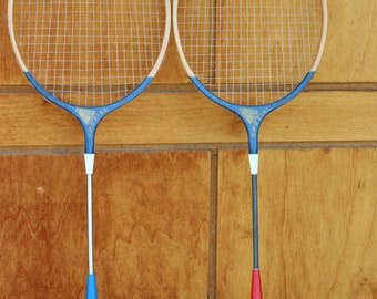 1980&#39;s badminton rackets, Vintage badminton rackets, Germina racquets, Sports decor, Badminton tools,Made in DDR, Gift for sportsman