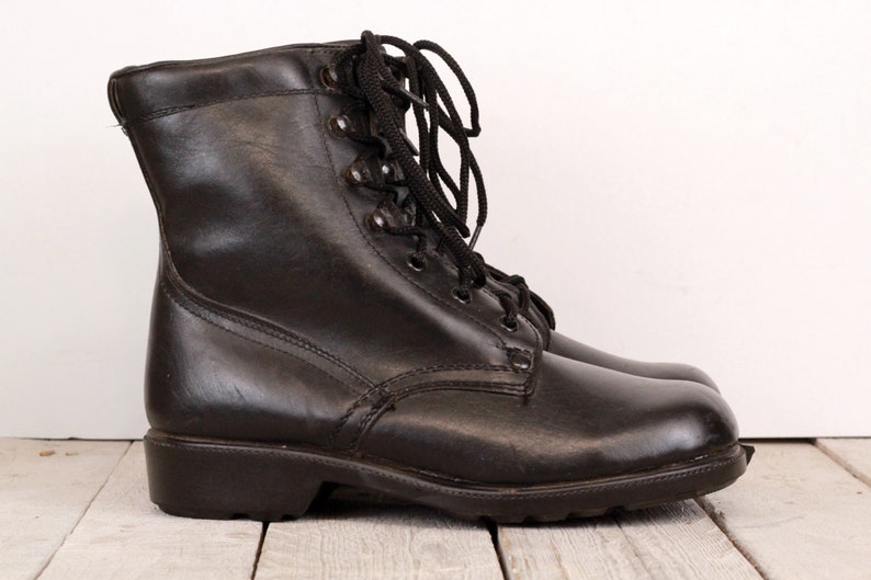 Vintage Military Shoes Men's Boots Army Boots Black - Etsy