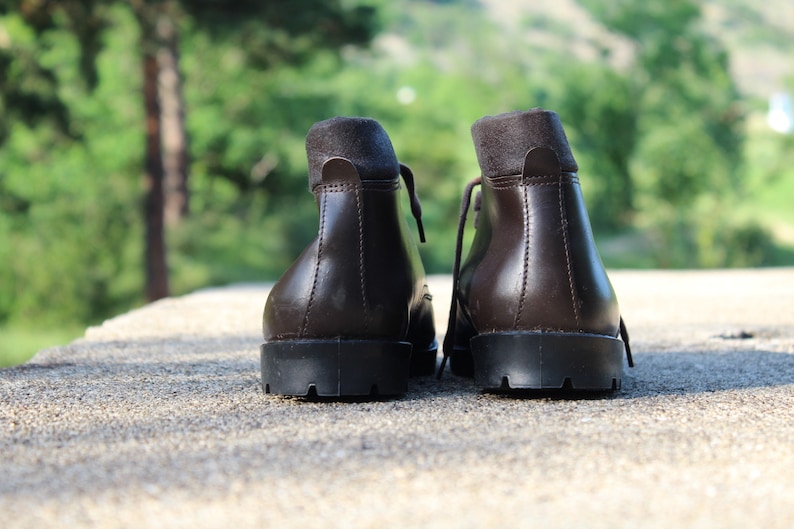 Women/'s size US 7.5 Vintage ankle shoes Punk shoes Leather boots ankle Woman/'s shoes Brown leather boots Tourist shoes
