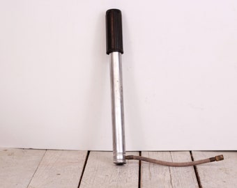 Vintage Bicycle Pump: 60's Metal Hand Tire Pump, Man Cave Decor