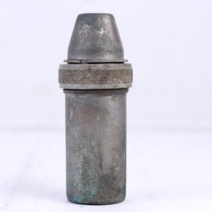 Vintage Brass Syringe Container: Autoclave Sterilizer, Medical Device