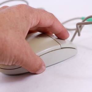Vintage Logitech Mouse for Computer, Two Button, Office Accessory