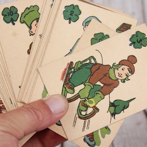 Baraja de cartas vintage de Chimney Sweep, Black Peter, década de 1950, juego de 25 barajas de papel, juego familiar retro, juego de cartas para niños
