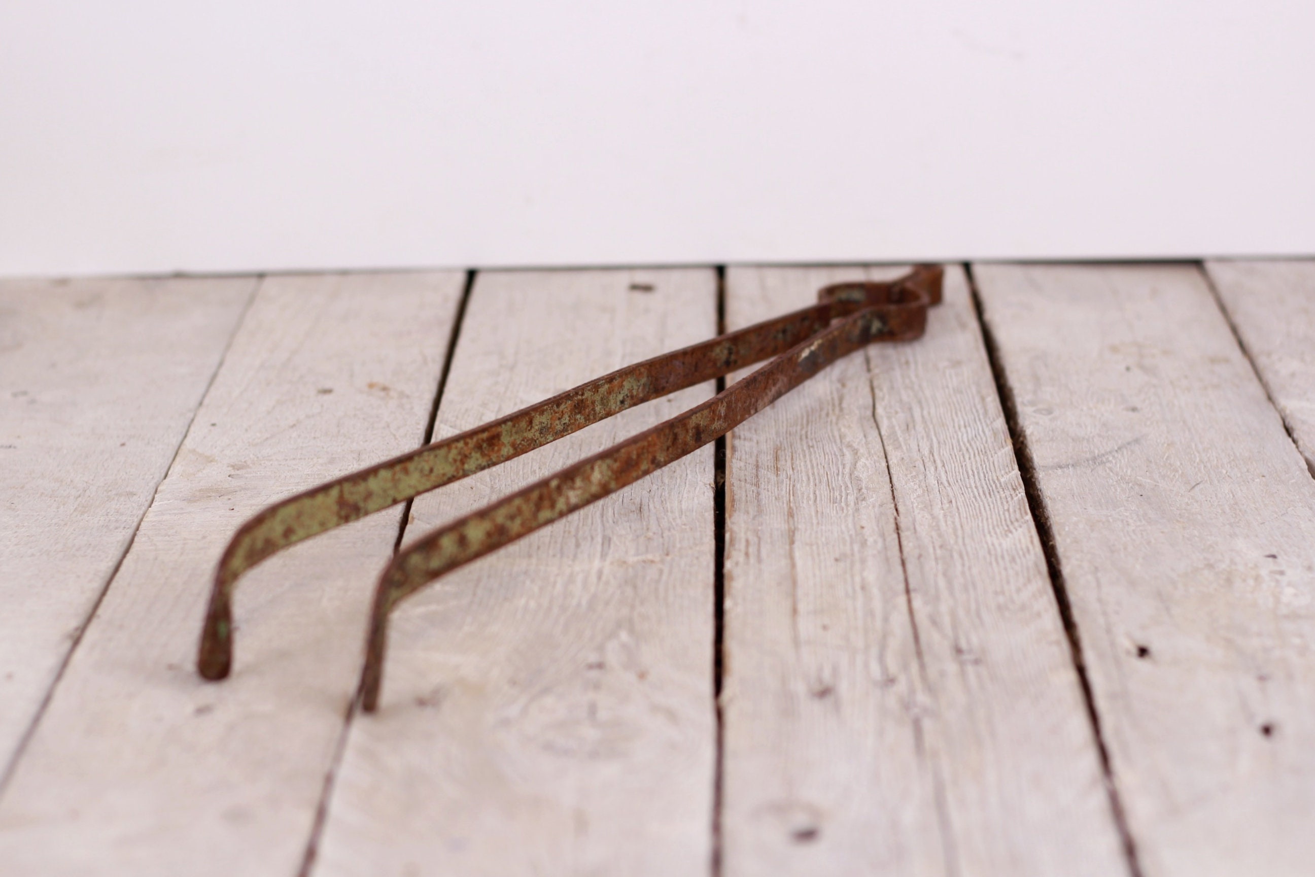 Antique Fire Tongs Hand Hammered Tongs Fireplace Fire Irons Etsy