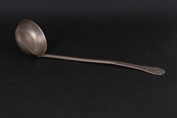 Buy Antique Metal Soup Ladle Silver Plated Online in India Etsy